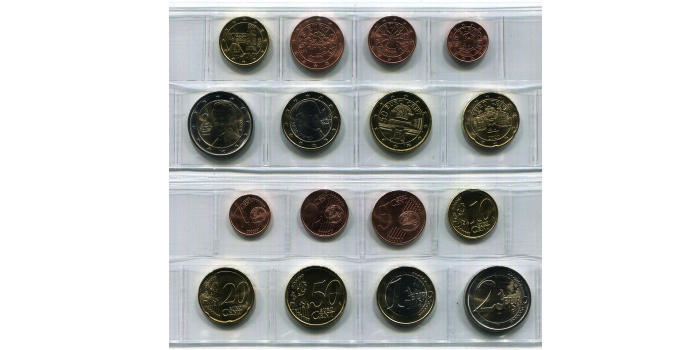 (2014, 8 монет) Набор монет Андорра 2014 год    UNC